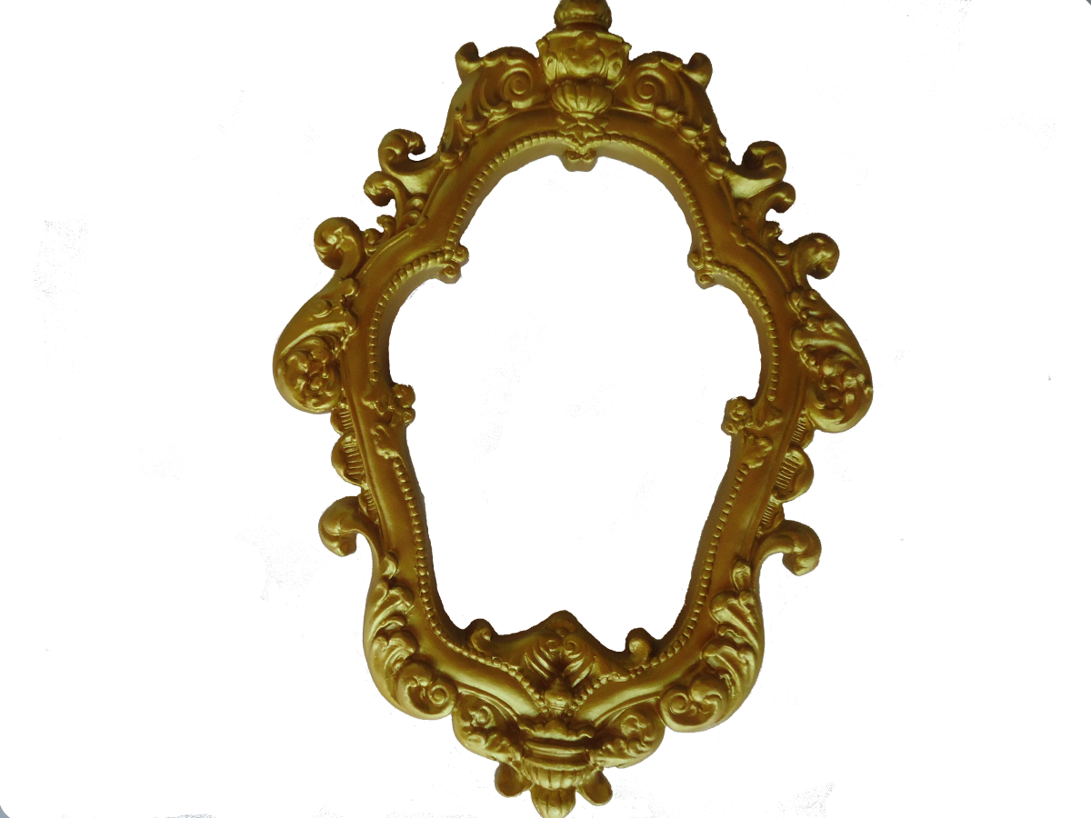 Moldura Veneziana Com Espelho Dourada - Branca De Neve Espelho Png Clipart (1200x900), Png Download