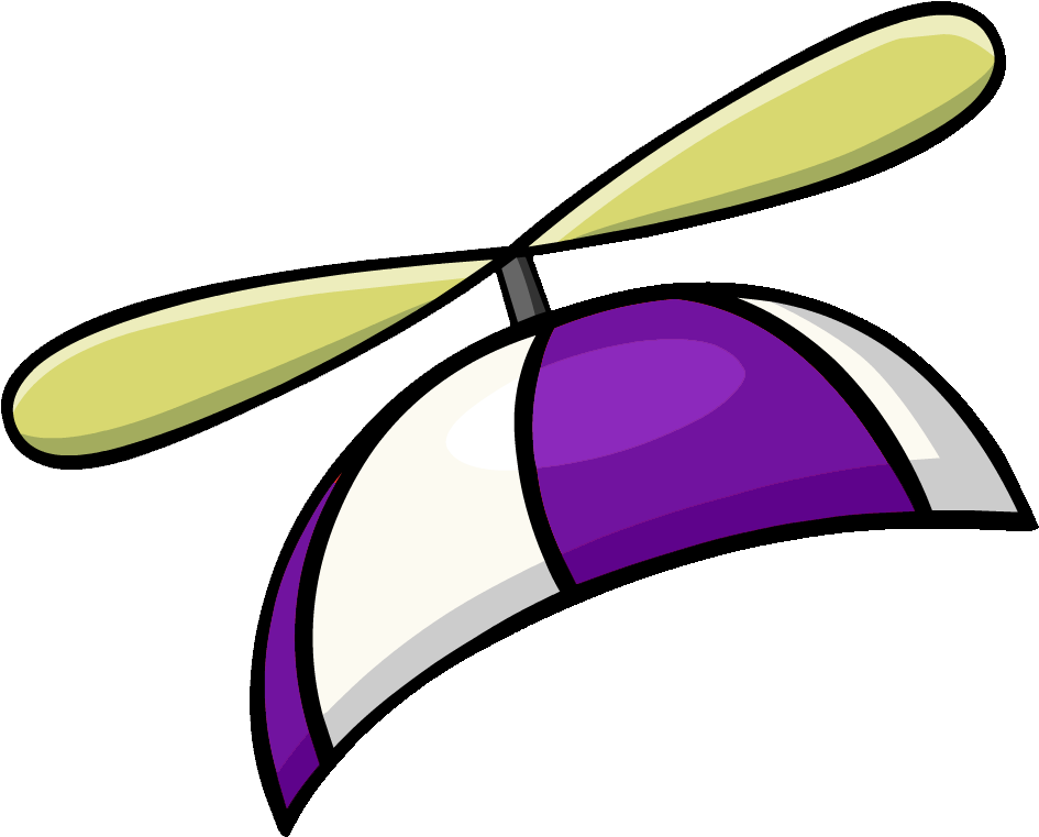 Purple Propeller Cap - Club Penguin Accesorios Png Clipart (1165x770), Png Download