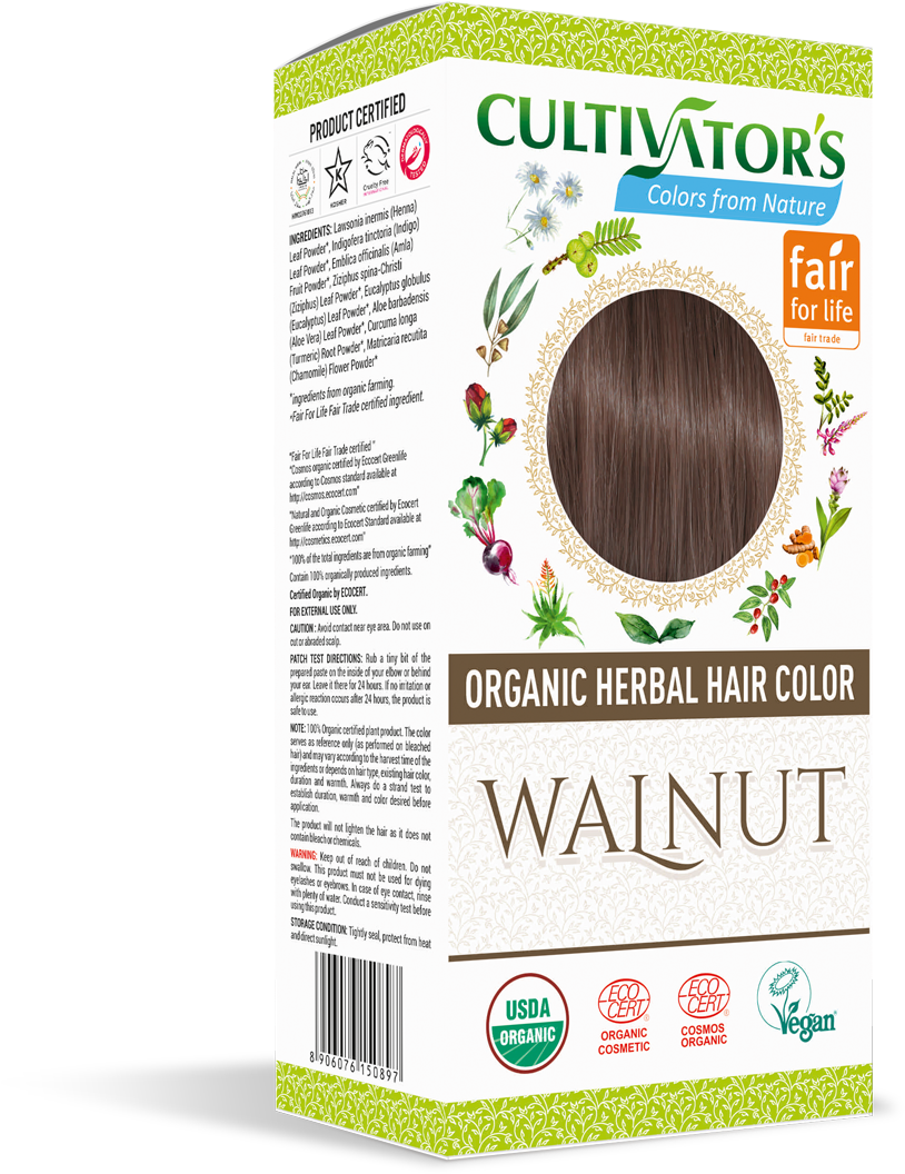 Organic Hair Color - Cultivators Organic Hair Color Auburn Copper Clipart (900x1115), Png Download