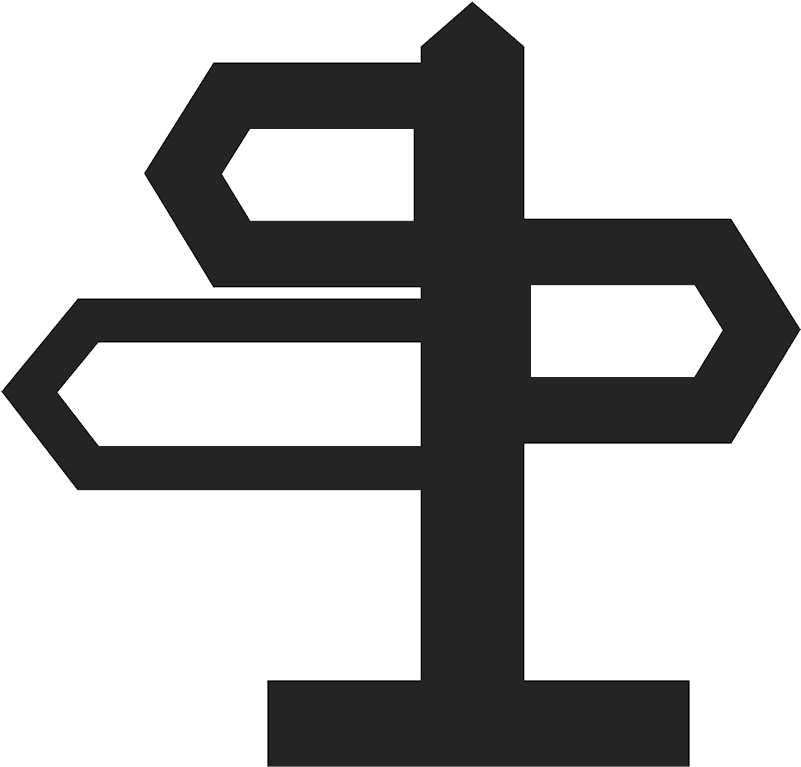 Direction Signs Rubber Stamp - Cross Clipart (801x767), Png Download