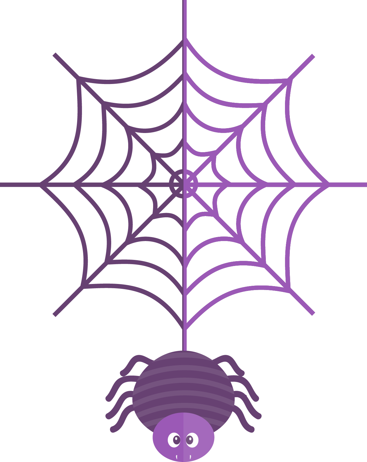 Illustration Purple Transprent - Spider Web Clipart Black And White - Png Download (1208x1518), Png Download