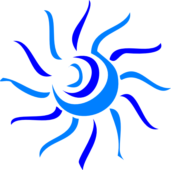 Blue Swirl Svg Clip Arts 600 X 597 Px - Sun Clipart With Transparent Background - Png Download (600x597), Png Download