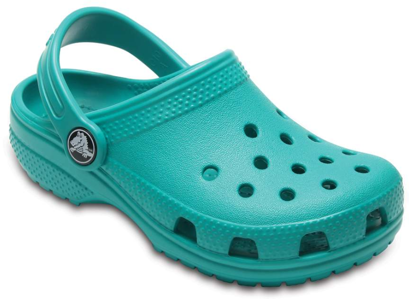Kids' Crocs Classic Tropical Teal - Teal Crocs Clipart (1366x581), Png Download