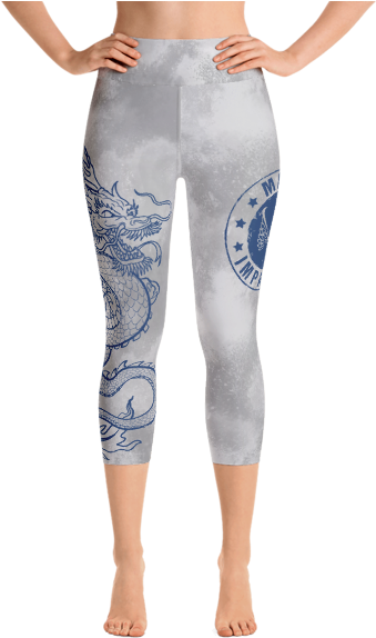 Blue Dragon Capri Leggings - Leggings Clipart (600x600), Png Download
