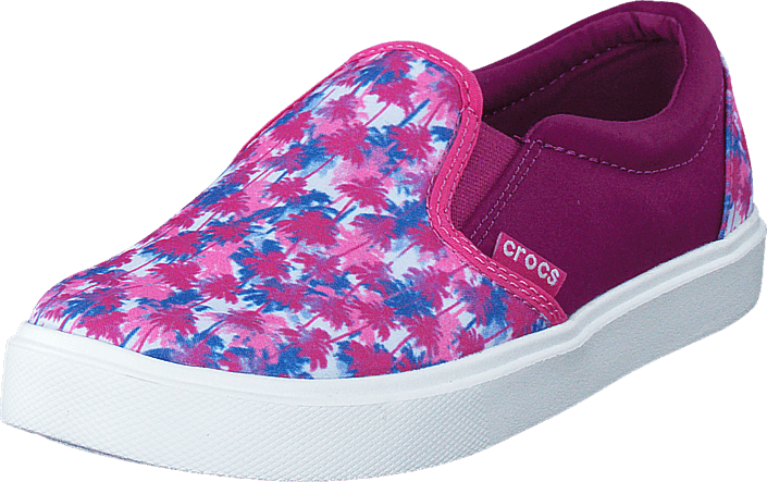 Crocs Citilane Novelty Slip On K Pink Palm 57602 00 - Slip-on Shoe Clipart (705x443), Png Download