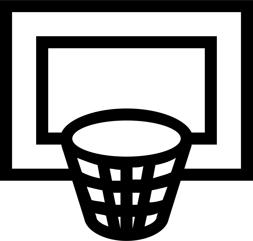 Basket Of Basketball Stroke Sportive Symbol Comments - Dibujos De Canastas De Baloncesto Clipart (980x934), Png Download
