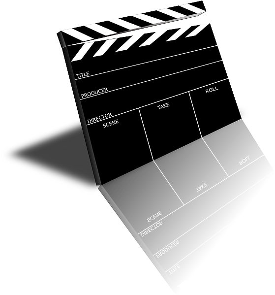 Slate, Scene, Board, Movie, Cinema, Clapper, Film - Transparent Background Movie Clipart - Png Download (559x599), Png Download