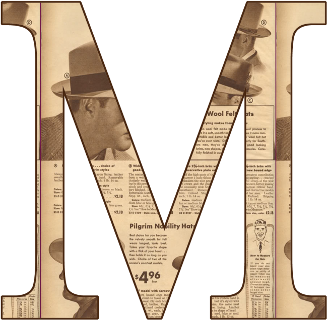 Scrapbook Alphabet Png - Letra M En Periodico Clipart (700x700), Png Download
