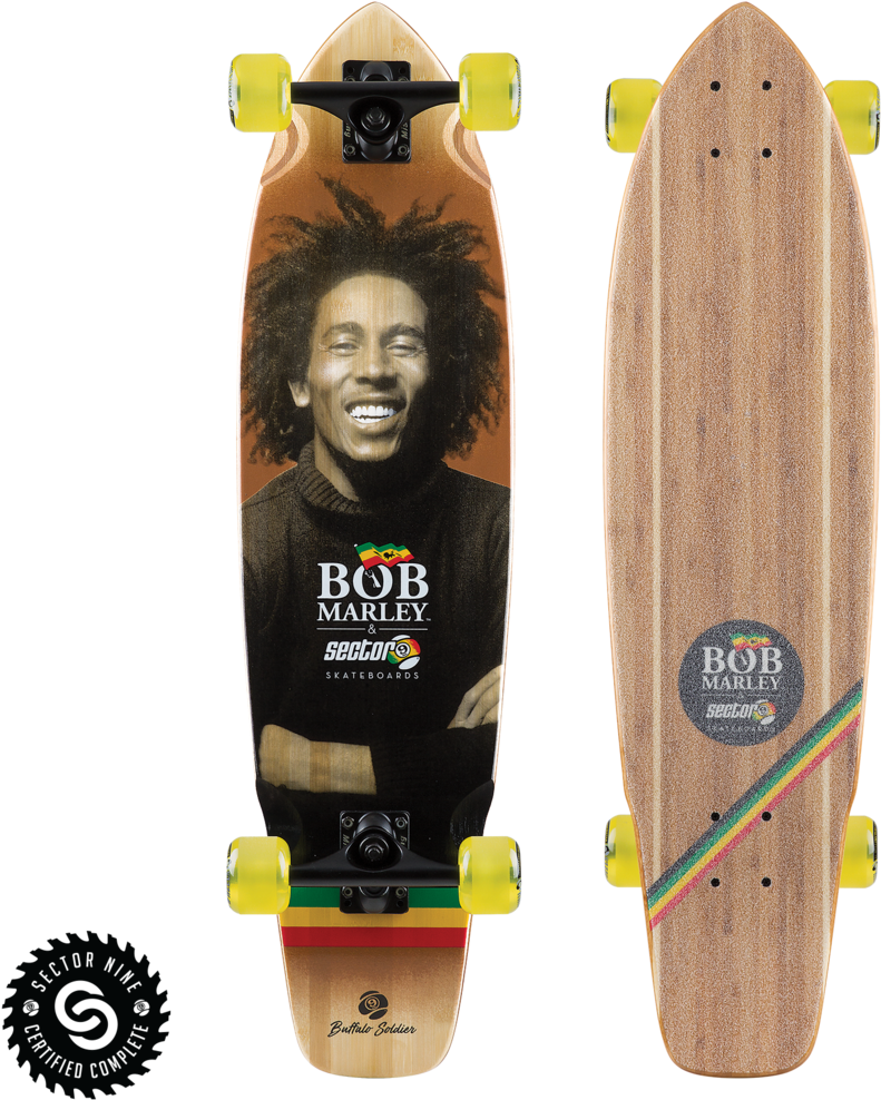 Bob Marley Longboard Clipart (1024x1024), Png Download