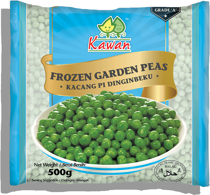 Frozen Garden Peas 500g - Kawan Green Peas Clipart (1012x1000), Png Download