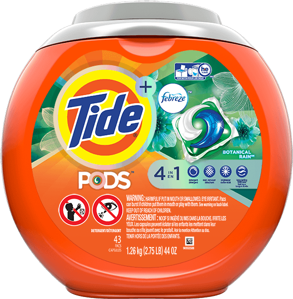 Tide Pods® Plus Febreze™ 4in1 Laundry Detergent - Tide Pods Clipart (1200x788), Png Download