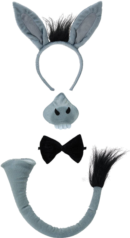 Donkey Ears Png - Donkey Costumes Clipart (500x793), Png Download