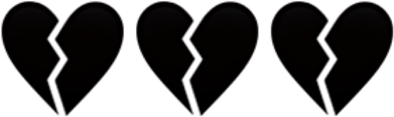 #aesthetic #tumblr #black #heart #broken #heartbreak - Aesthetic Black Heart Png Clipart (1024x1024), Png Download