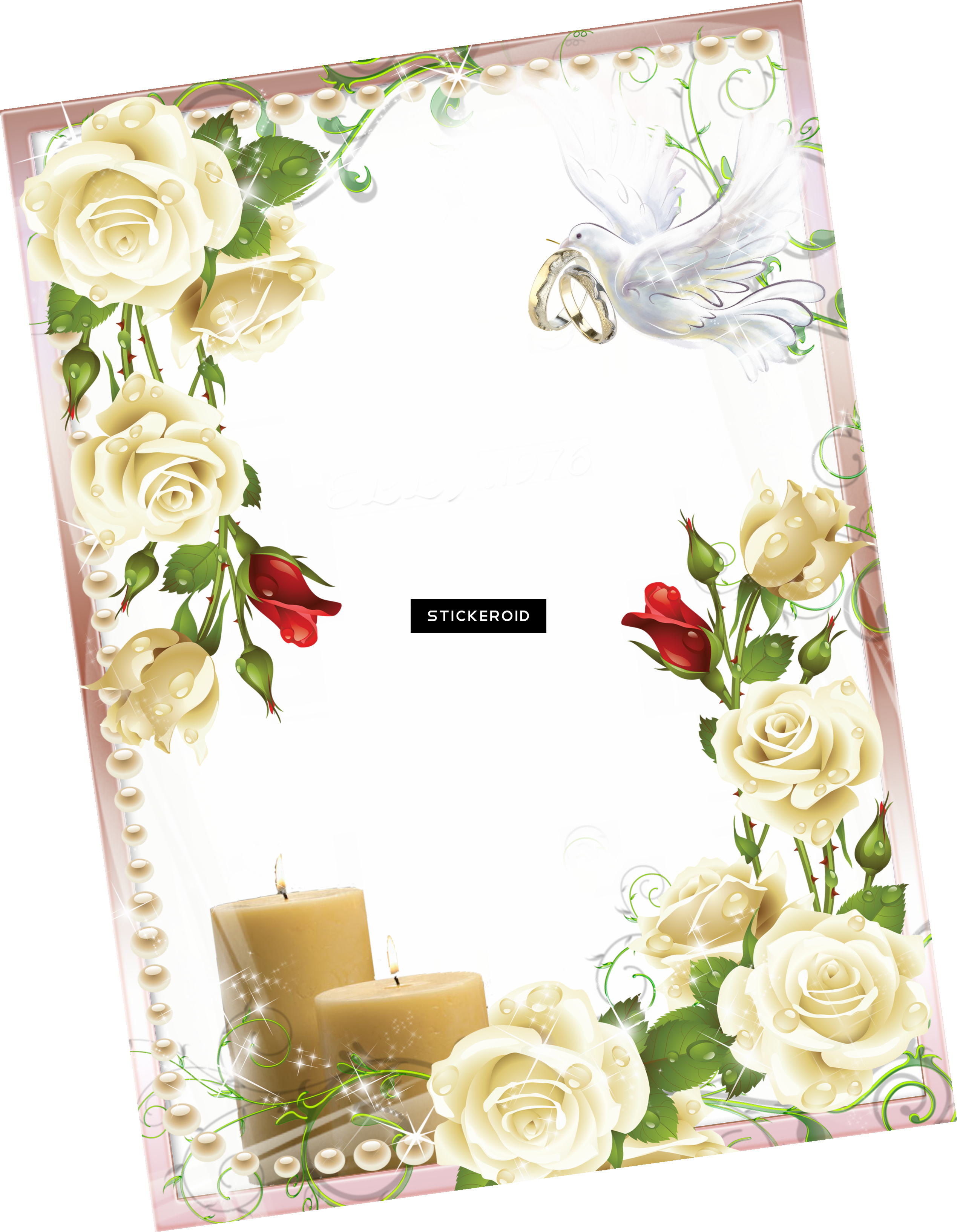 Wedding , Png Download - White Rose Flower Png Clipart (2538x3269), Png Download