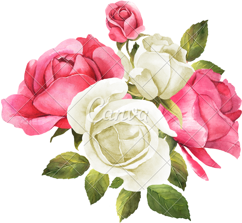 Flower Bouquet In Photos By Canva - Flower Bouquet Clipart (800x714), Png Download