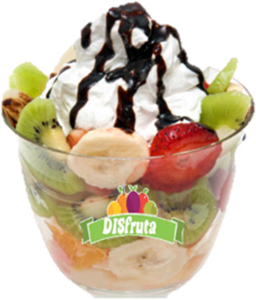 Ensalada De Frutas Con Helado Clipart (547x634), Png Download