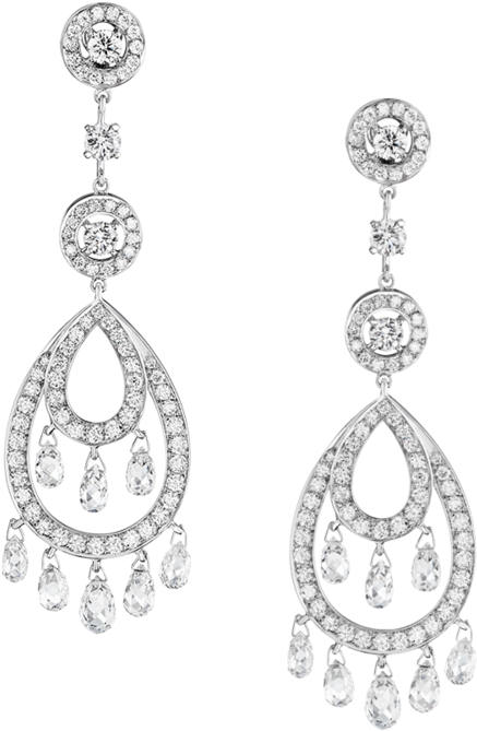 Briolette Cut Diamond Earrings Clipart - Large Size Png Image - PikPng