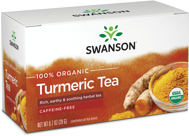 Swanson Turmeric Tea 20 Bag Clipart (650x650), Png Download