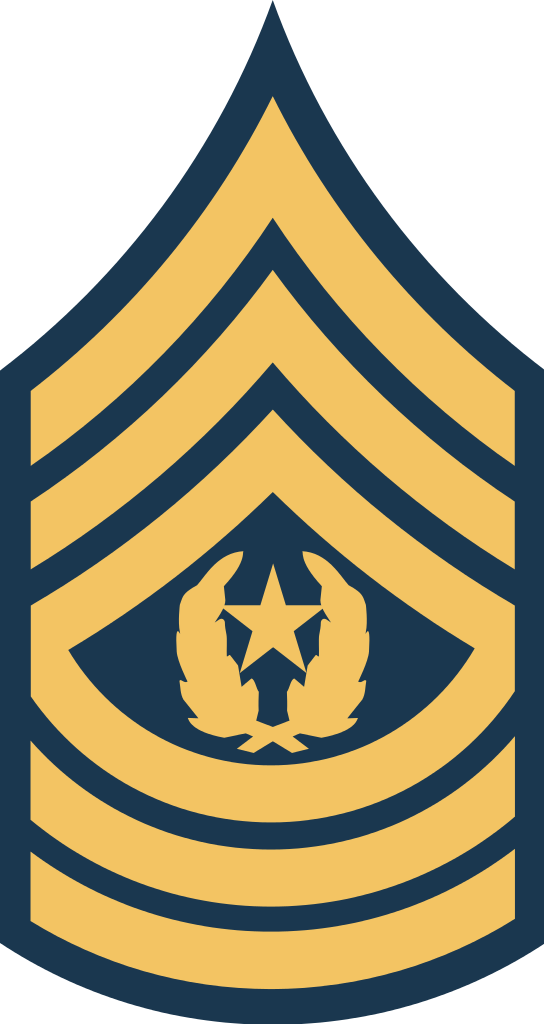 Army Usa Or 09b - Sergeant Major Of The Army Symbol Clipart (544x1024), Png Download