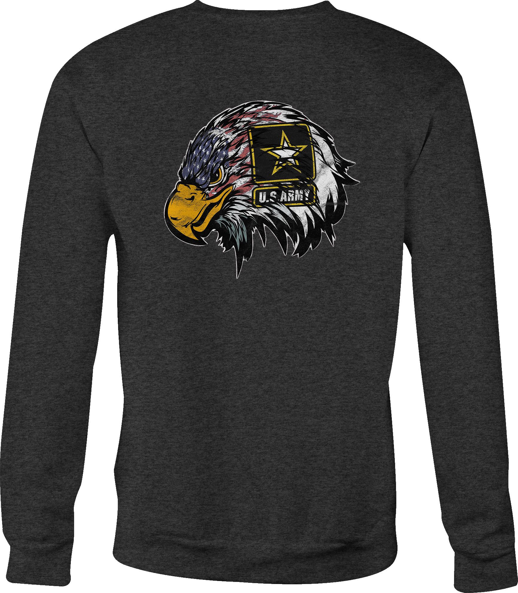 Eagle La Para De Camisa Cuello Americana Del Mujeres - Long-sleeved T-shirt Clipart (1733x1984), Png Download