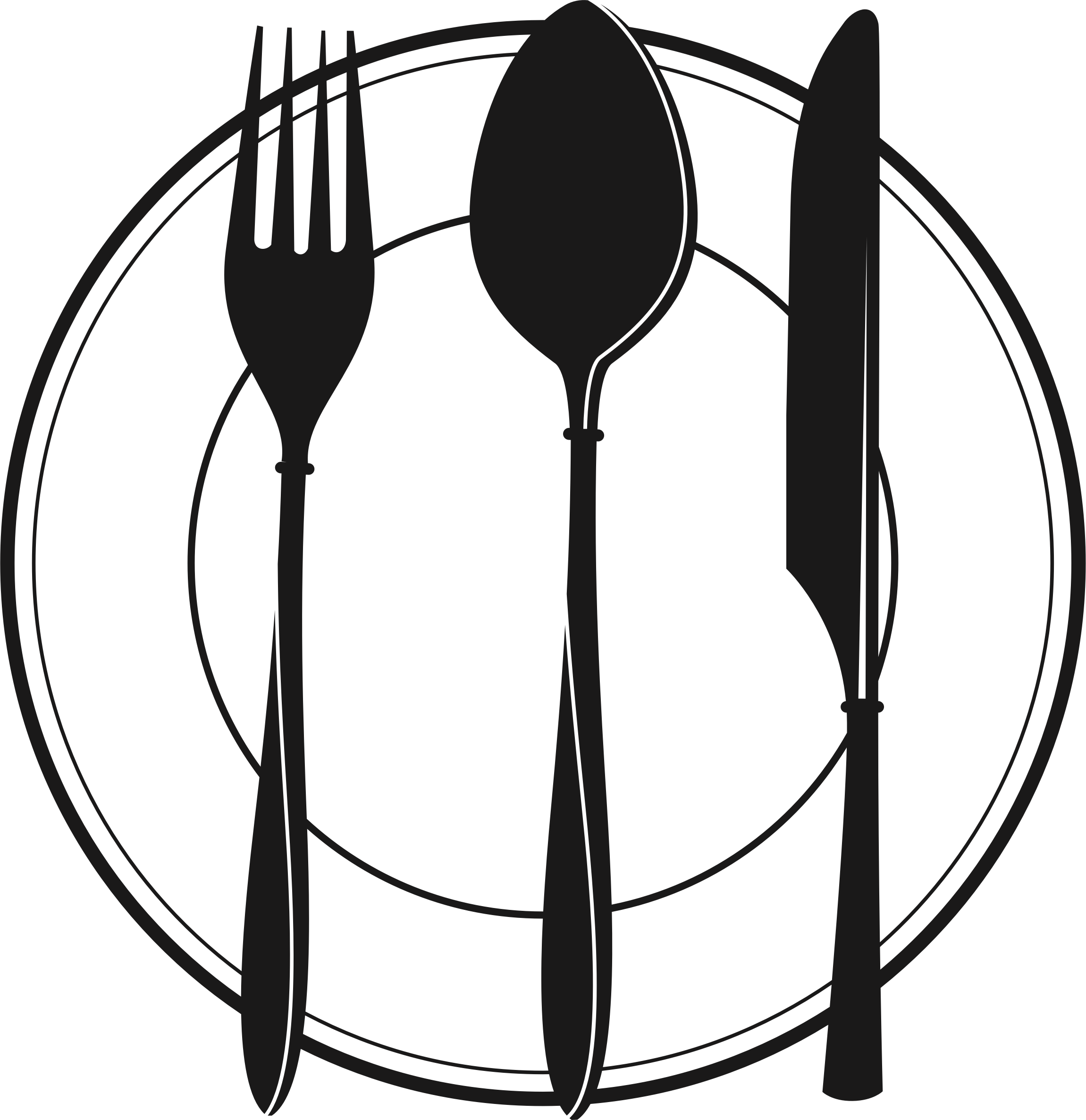 Restaurant Clipart Cutlery - Cutlery Clipart - Png Download (2301x2372), Png Download