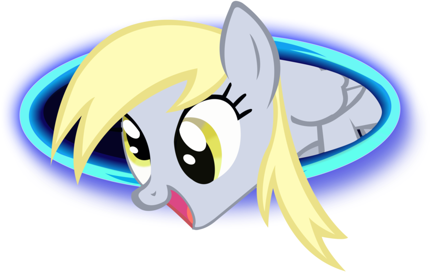 Portal Derpy Hooves Team Fortress 2 Rainbow Dash Blue - Derpy Portal Clipart (900x600), Png Download