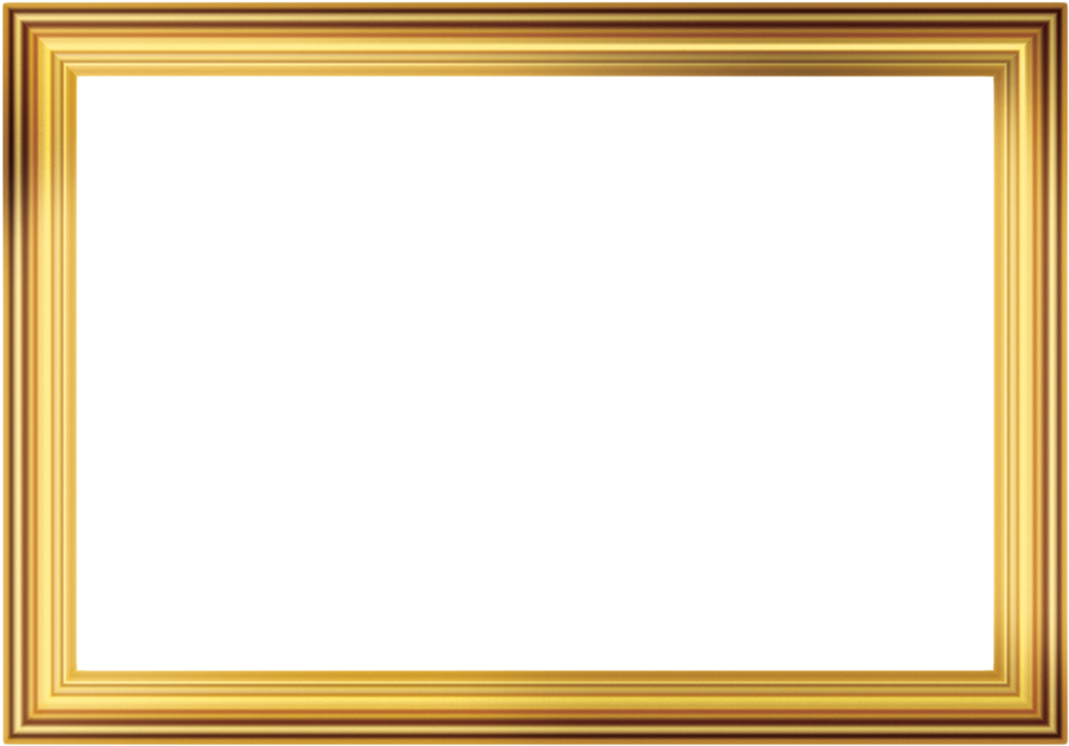 Photo Frame Png Transparent Image - กรอบ รูป สี ทอง แนว นอน Clipart (1024x768), Png Download