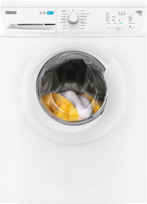 Zanussi Zwf81440w 8kg 1400 Spin Washing Machine - Zanussi Lindo 100 Manual Clipart (700x700), Png Download
