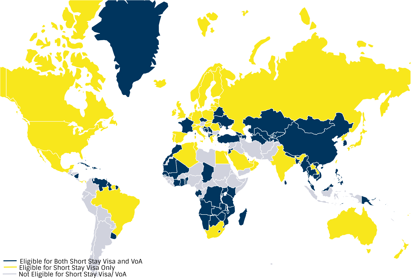 Complete List Of Countries With Indonesia Free Visa - Map Clipart (1600x1080), Png Download