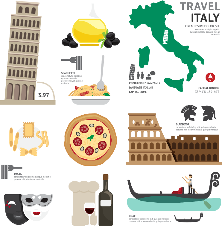 Italy Vector Clipart (742x755), Png Download