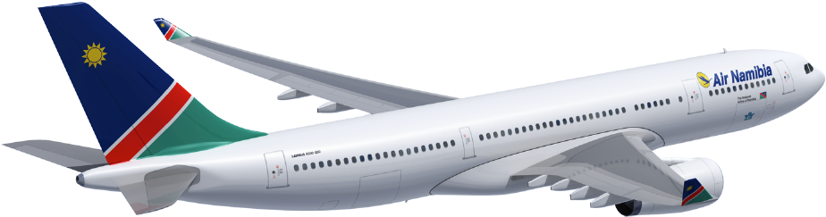 Download Png Image Report - Air Namibia Plane Clipart (1312x366), Png Download