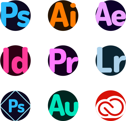 Adobe Logos - Adobe All Logo Png Clipart (600x564), Png Download