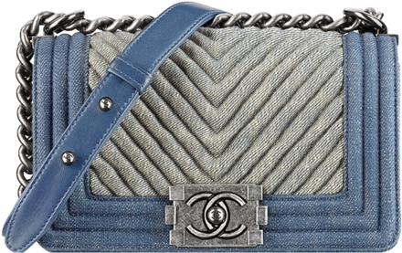 Chanel Boy Denim Chevron Clipart (846x1080), Png Download