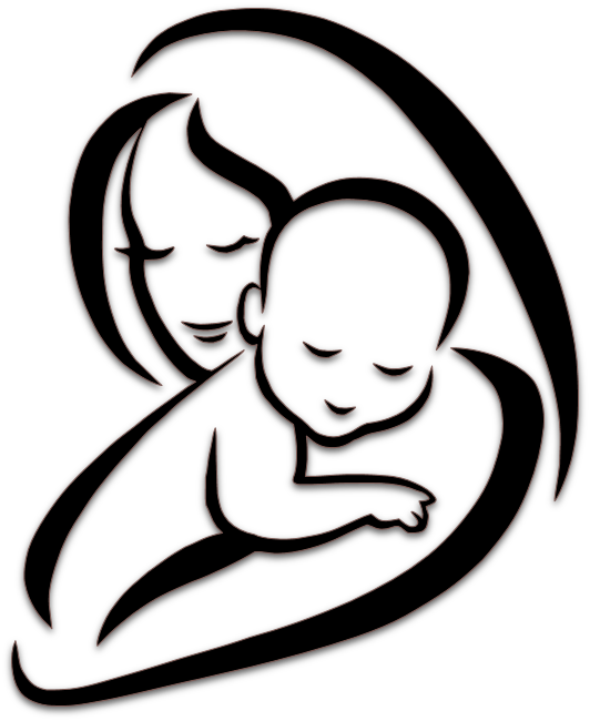 Mother Vector Pregnant Baby - Mother And Baby Vector Png Clipart (532x650), Png Download