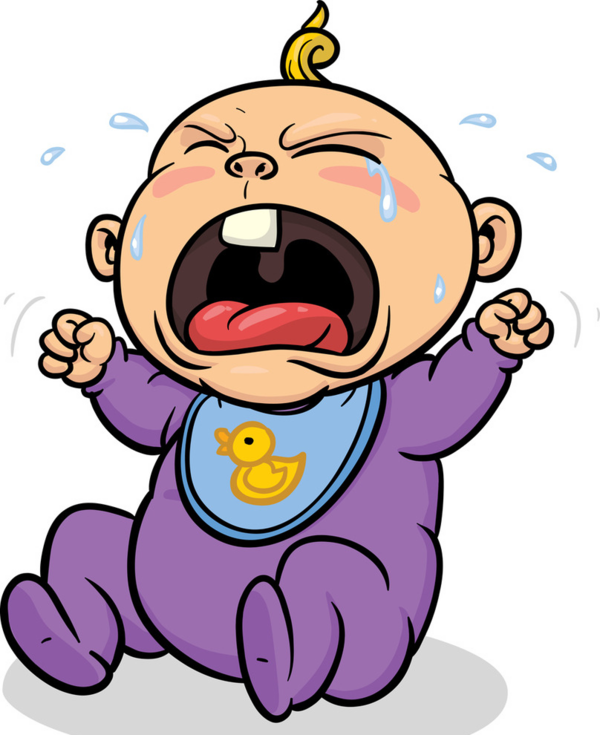 Debating Whether Or Not To Sleep Train Your Baby Read - Crying Baby Cartoon Gif Clipart (600x735), Png Download