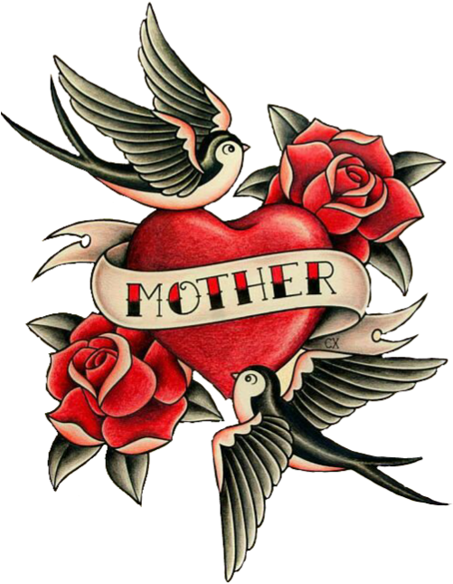Png For Free Download On Mbtskoudsalg - Sailor Jerry Mom Heart Tattoo Clipart (508x662), Png Download