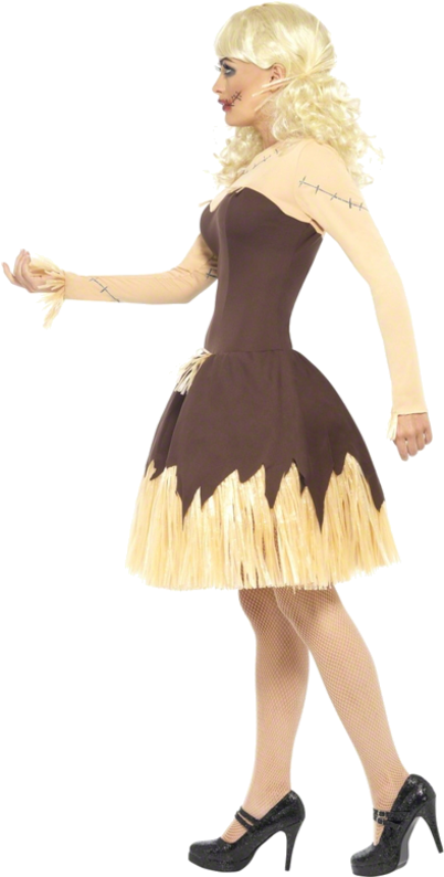 Voodoo Doll Halloween Costume - Girl Clipart (500x793), Png Download