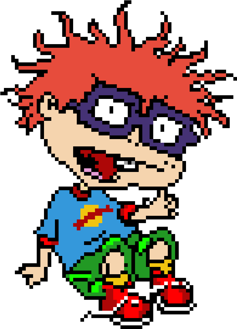 Chuckie From The Rugrats - Rugrats Pixel Art Clipart (900x1128), Png Download