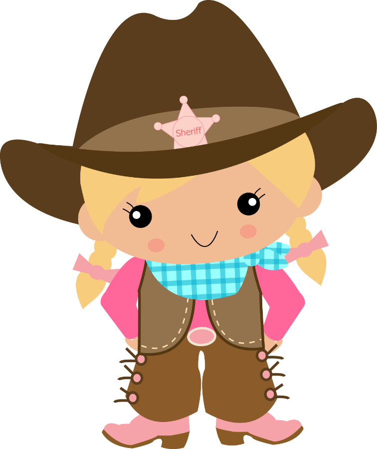 Cowboy E Cowgirl - Cow Girl Clip Art - Png Download (756x900), Png Download