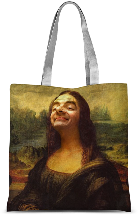 Mr Bean's Face On The Mona Lisa ﻿classic Sublimation - Mr Bean N Mona Lisa Clipart (551x860), Png Download