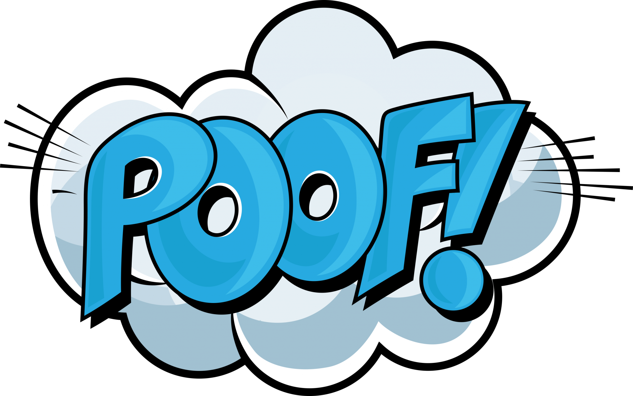Poof-2 - Cartoon Cloud Vector Clipart (2048x1282), Png Download