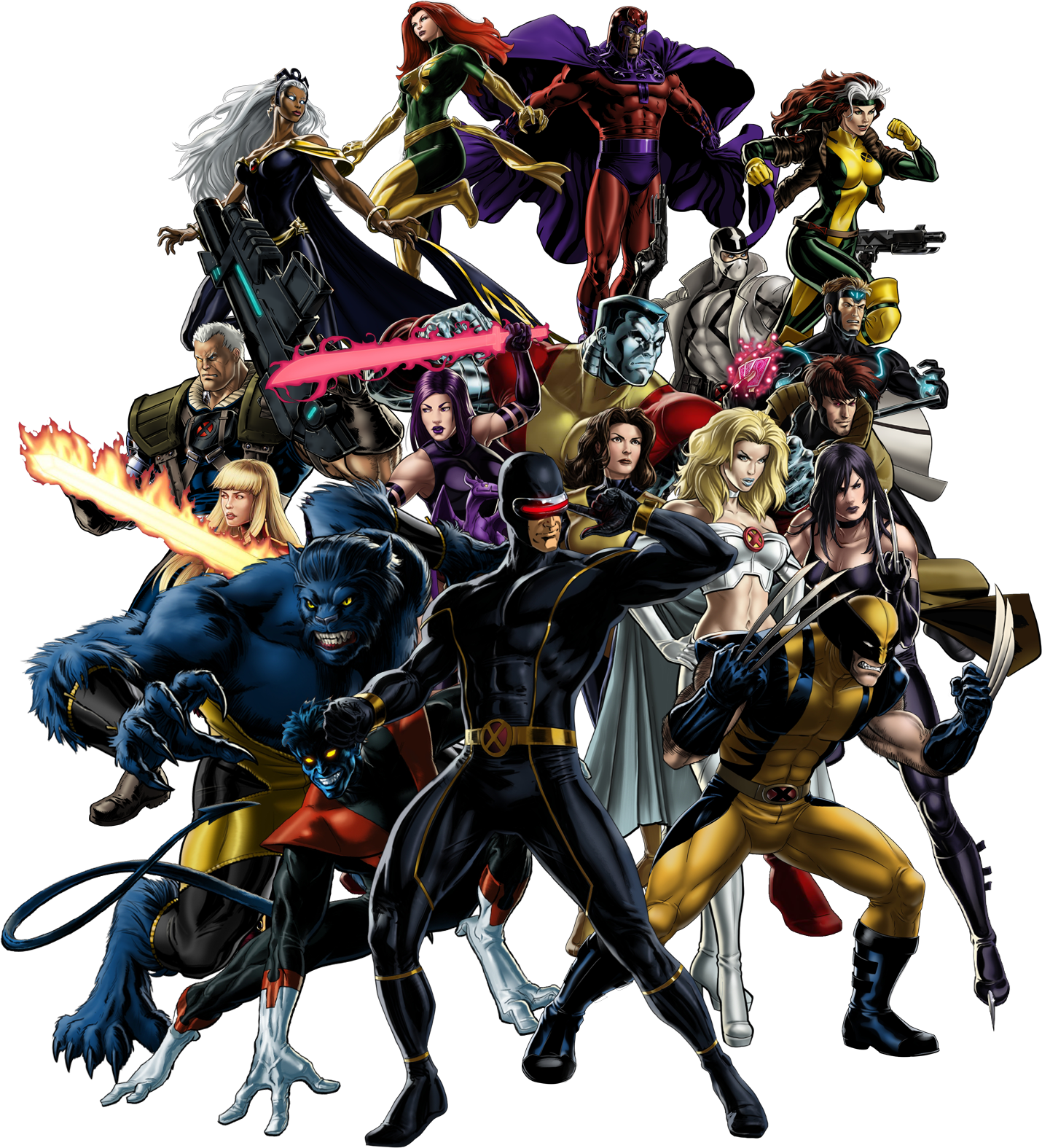 X-men Png Download Image - Marvel Avengers Alliance X Men Clipart (1430x1575), Png Download
