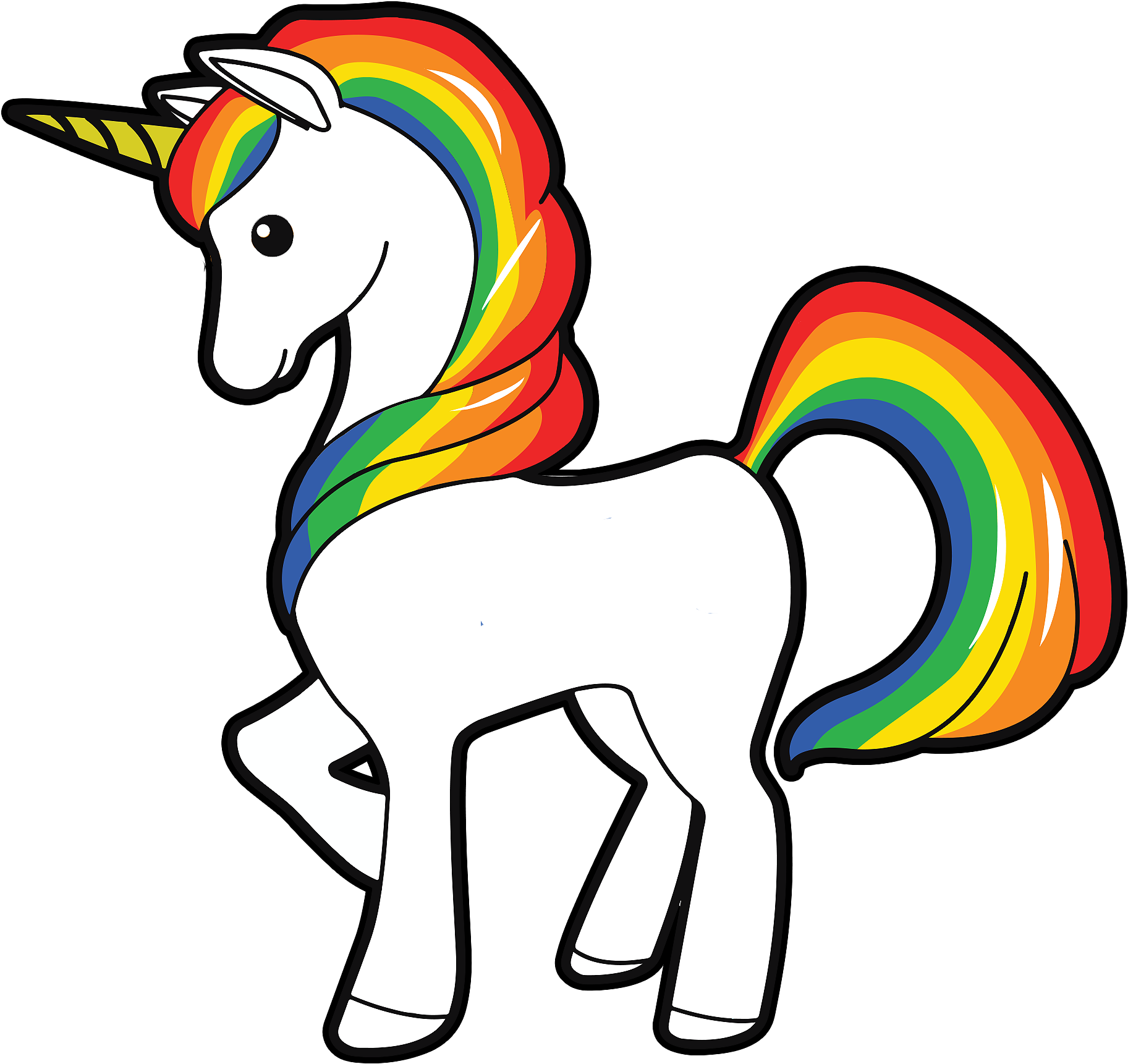 Clipart Wallpaper Blink - Unicorn With No Background - Png Download (1912x1760), Png Download