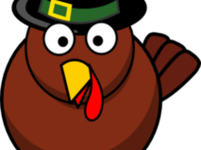 Turkey With Pilgrim Hat Clipart - Png Download (640x480), Png Download