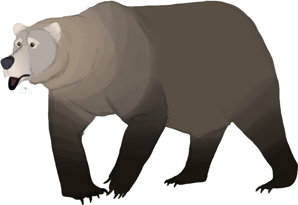 California Grizzly Bear - Grizzly Bear Clipart (955x655), Png Download