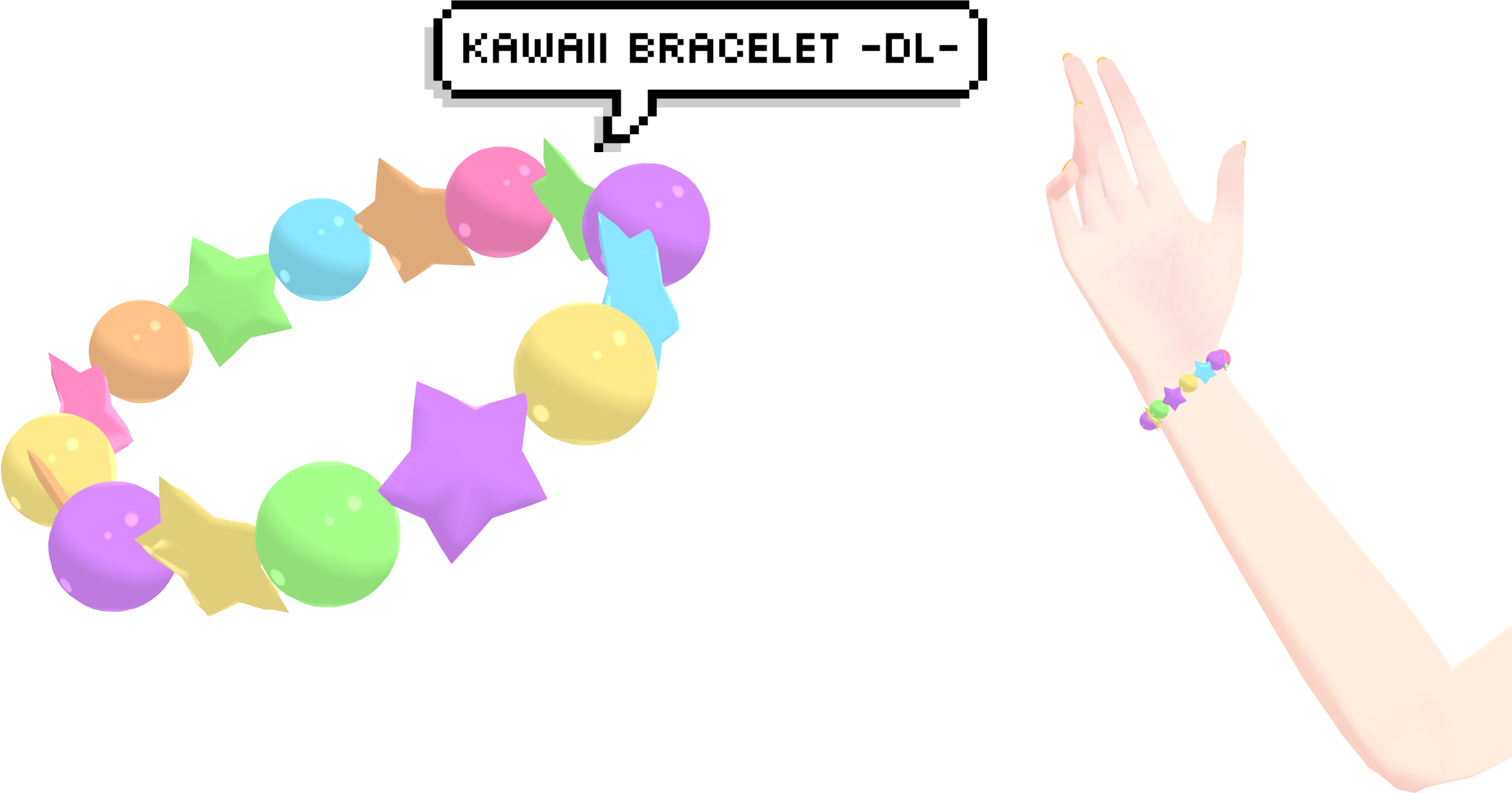 Mmd Bracelet Clipart (3476x1825), Png Download