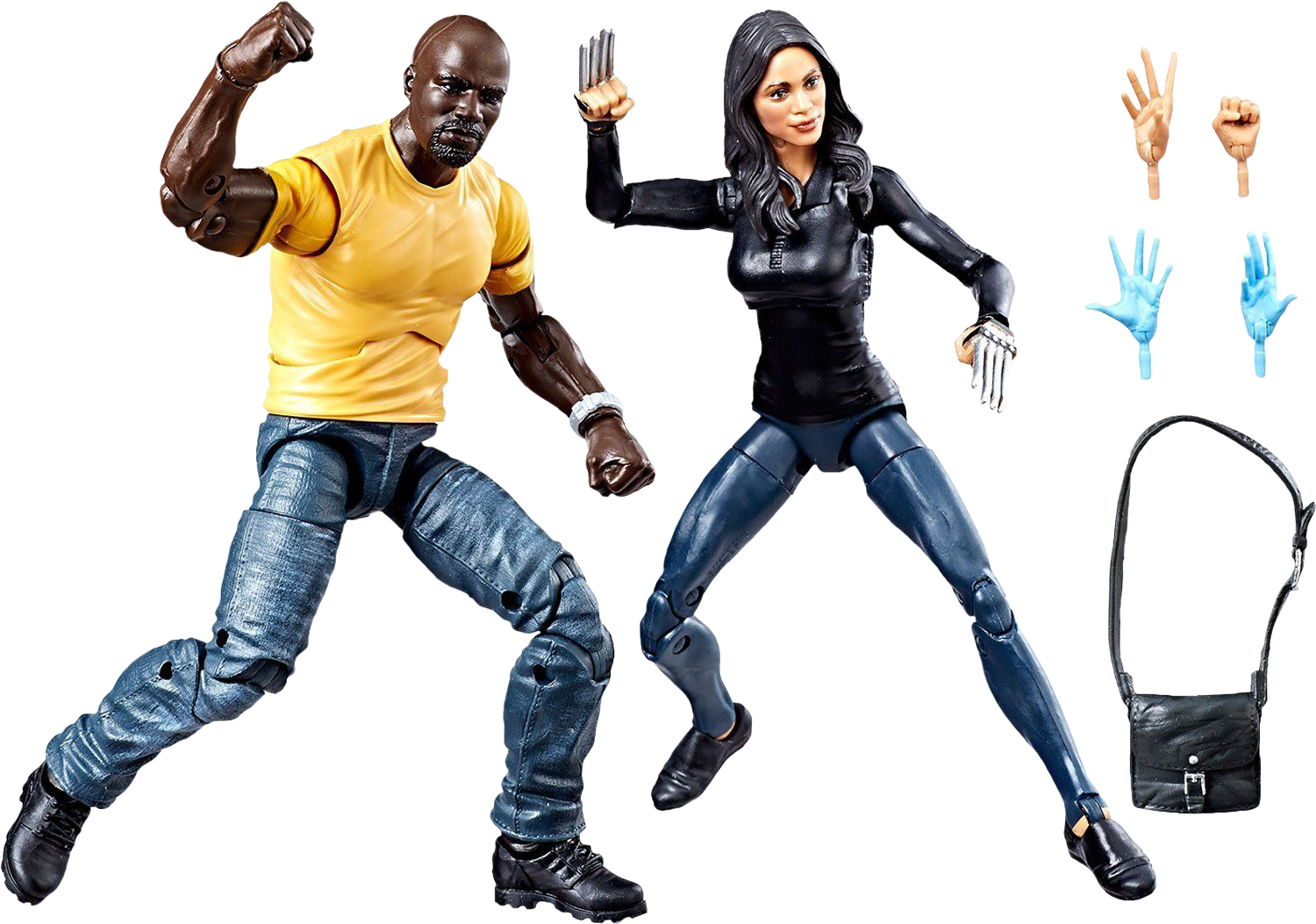 Luke Cage & Claire Temple Marvel Legends 6” Action - Marvel Legends Luke Cage Claire Temple Clipart (1500x1053), Png Download