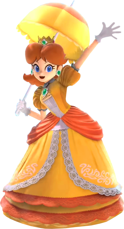 Luigi And Daisy, Mario And Luigi, Mario Bros - Daisy Smash Ultimate Fnart Clipart (574x935), Png Download