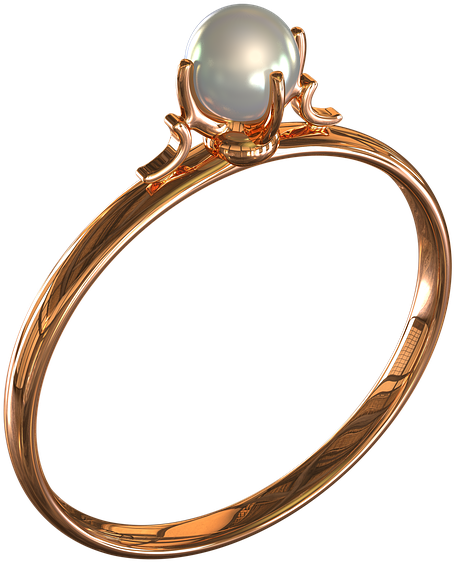 Ring With Pearls, Ornament - Engagement Ring Clipart (720x720), Png Download