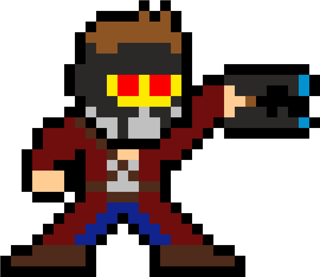 Starlord Sprite - Spider Man Ps4 Pixel Clipart (1184x1184), Png Download